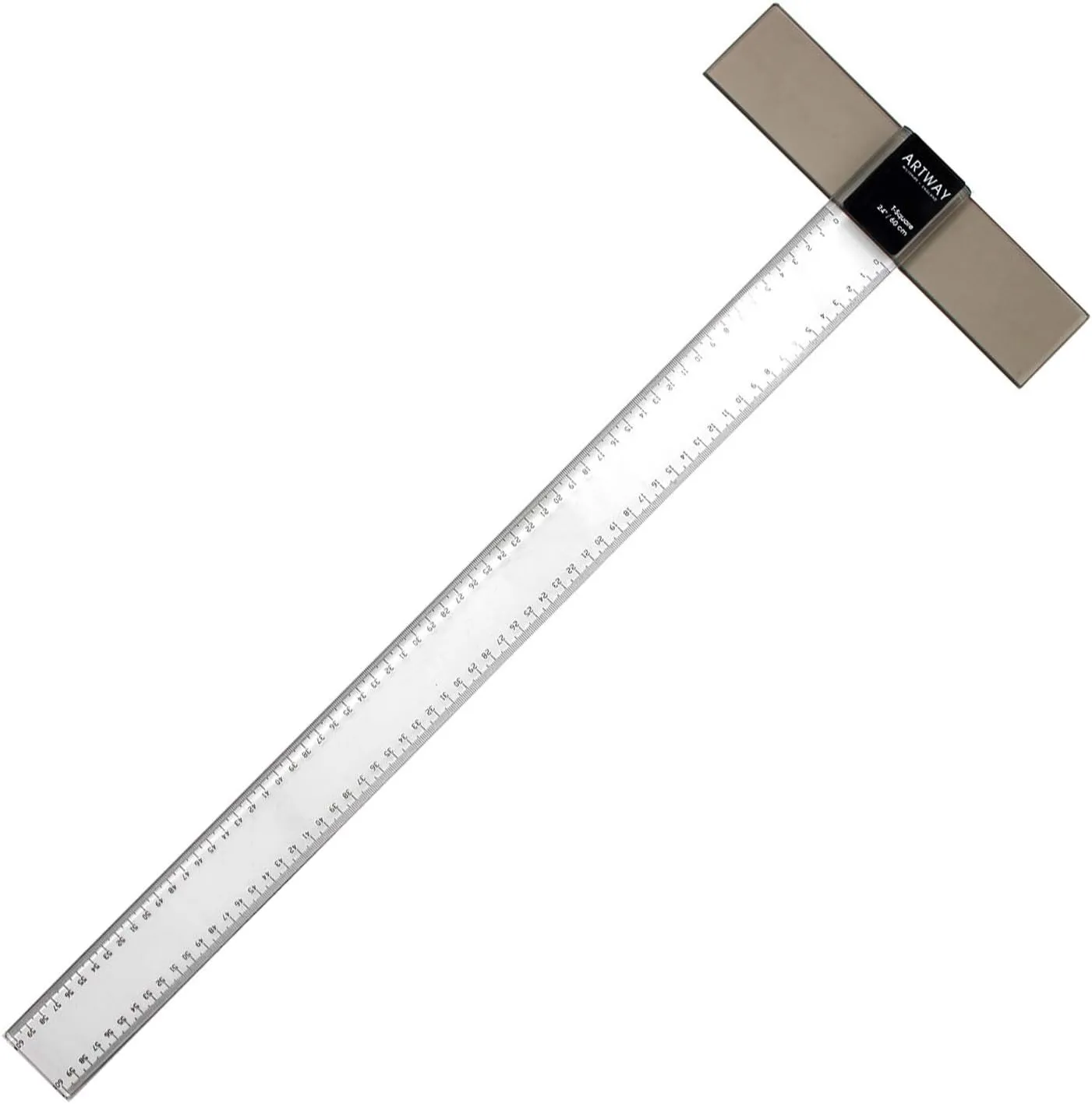 Artway Acrylic T-Square - 60cm – Ideal for Drafting/Technical Drawing/Architecture – Includes Protective Carry Case with Shoulder Strap