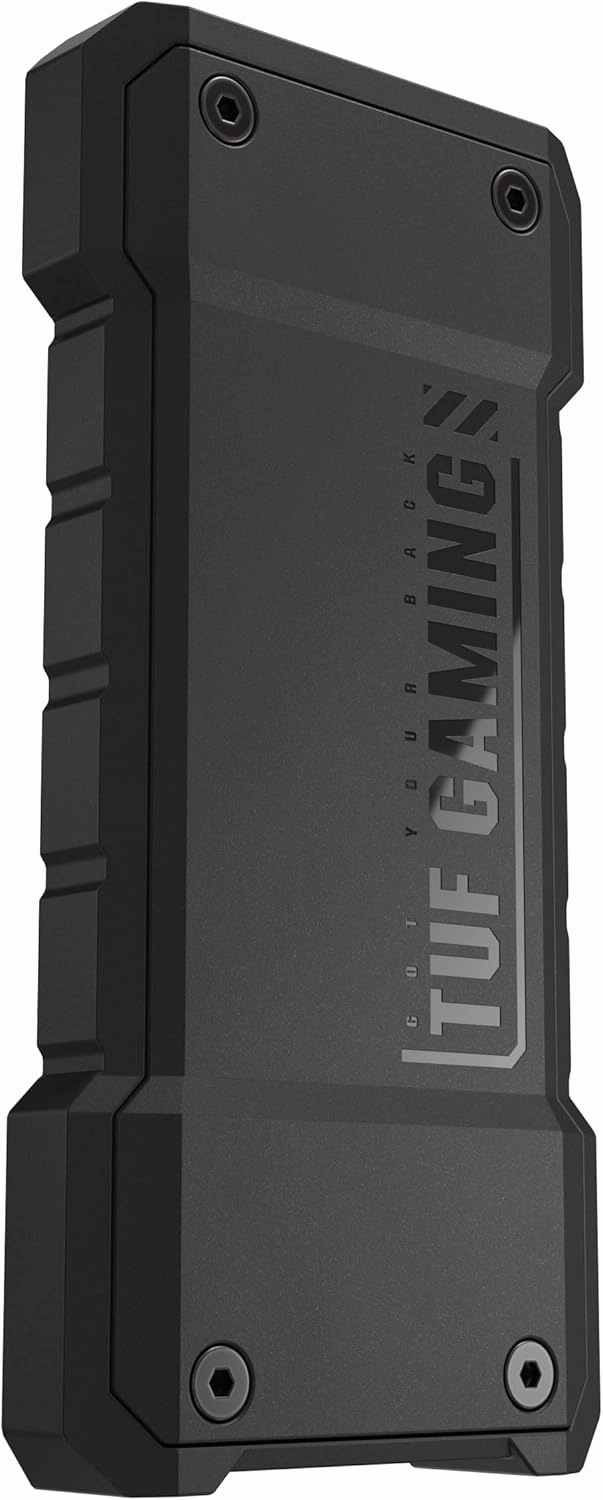 ASUS TUF Gaming A2- USB-C 3.2 Gen 2x2 Portable SSD Enclosure, Dual M.2 NVMe PCIe and SATA, MIL-STD-810H Drop Resistance, IP68 Water and dust Resistance, Aluminum Alloy Chassis and a Thermal pad