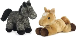 Aurora World Mini Flopsie Plush Horses | Prancer and Storm 8 Bundle