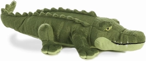 Aurora® Realistic Miyoni® Alligator Stuffed Animal - Lifelike Detail - Cherished Companionship - Green 16 Inches
