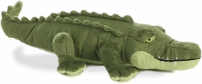 Aurora® Realistic Miyoni® Alligator Stuffed Animal - Lifelike Detail - Cherished Companionship - Green 16 Inches