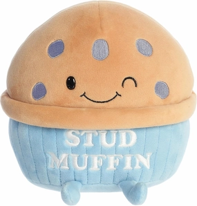Aurora® Witty JUST Sayin'™ Stud Muffin™ Stuffed Animal - Expressive Characters - Quirky Gift Ideas - Brown 8.5 Inches