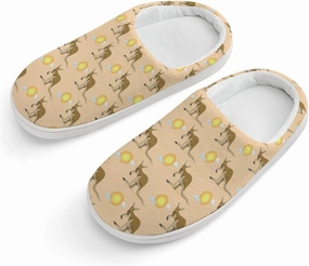 Australian Animal Kangaroo Print Slippers for Boys Girls Home Cotton Slippers Non-Slip Warm Little Kids Slippers