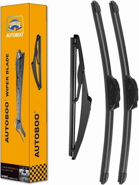 AUTOBOO 26" 16" Windshield Wipers with 12" Rear Wiper Blade Replacement for Toyota RAV4 2019 2020 2021 2022 2023,Mazda 5 2015 2014 2013 2012 2011 2010-2006 -Original Factory Quality (Pack of 3)