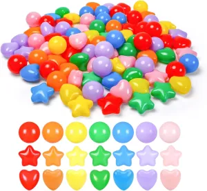 Ball Pit Balls 100 200 500 1000 Plastic Balls for Toddlers Phthalate Free BPA Free Crush Proof Balls in Reusable Play Toys for Kids with Storage Bag Indoor Outdoor
