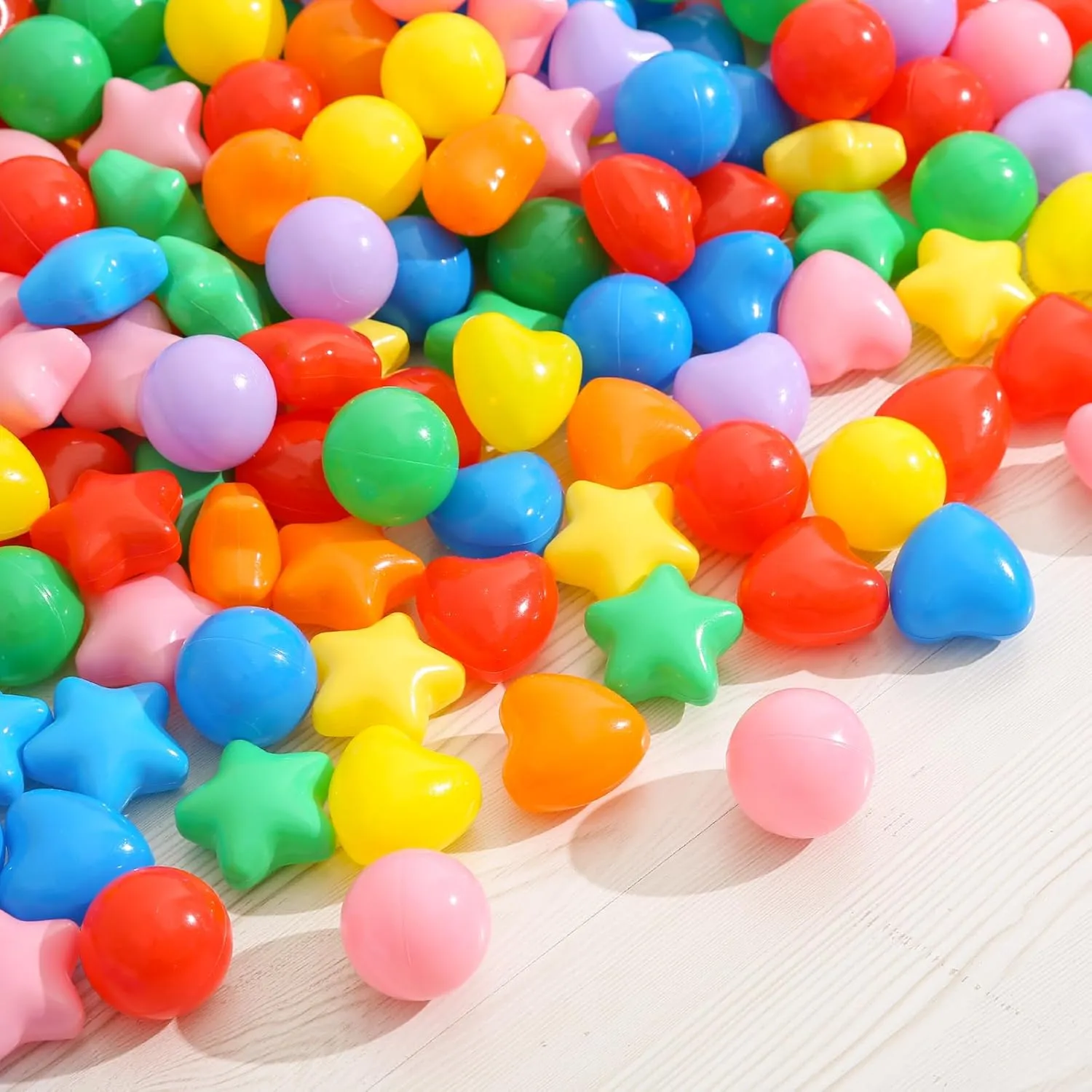 Ball Pit Balls 100 200 500 1000 Plastic Balls for Toddlers Phthalate Free BPA Free Crush Proof Balls in Reusable Play Toys for Kids with Storage Bag Indoor Outdoor