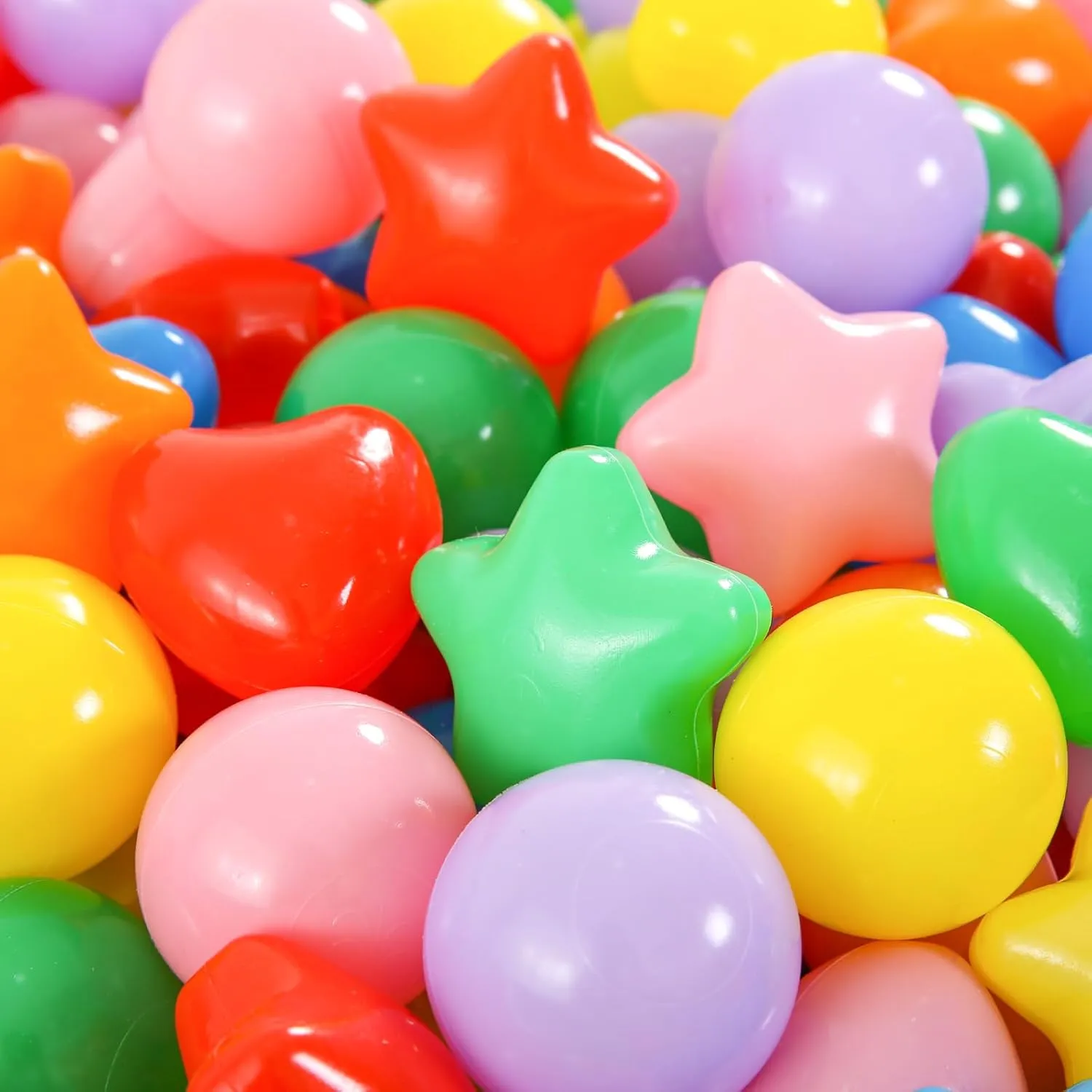 Ball Pit Balls 100 200 500 1000 Plastic Balls for Toddlers Phthalate Free BPA Free Crush Proof Balls in Reusable Play Toys for Kids with Storage Bag Indoor Outdoor