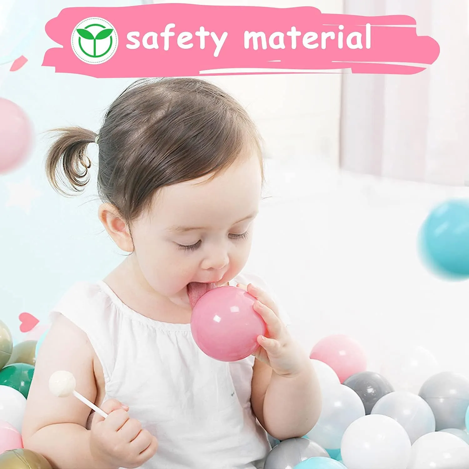 Ball Pit Balls for Baby and Toddler Phthalate Free BPA Free Crush Proof Plastic - Multicolored Pit Balls in Reusable Play Toys for Kids with Storage Bag