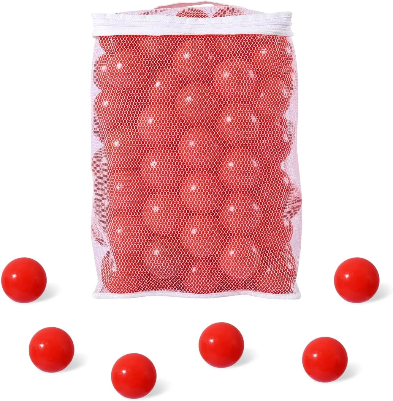 Ball Pit Balls for Kids, Plastic Refill 2.2 Inch Balls, 100 Pack, Bright Colors, Phthalate and BPA Free, Includes a Reusable Storage Bag with Zipper