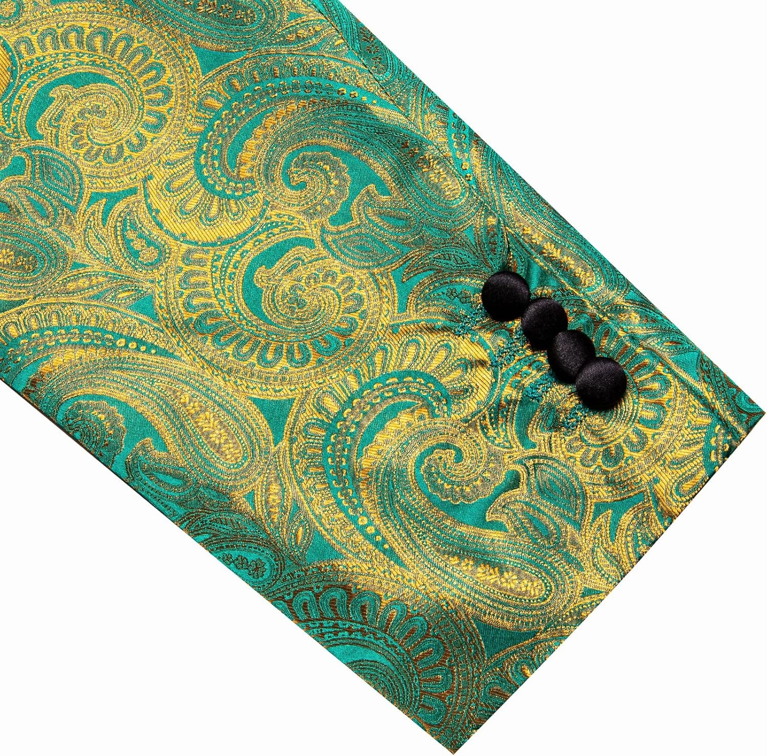 Barry.Wang Blazer for Men Paisley Sport Coat Lightweight Suit Jacket Regular Tuxedo Flower Mardi Gras Carnival Gift