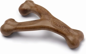 Benebone Wishbone Durable Dog Chew Toy for Aggressive Chewers, Real Bacon, Made in USA, Large