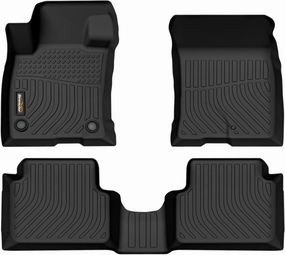Binmotor-All Weather Protection TPE Floor Mats for 2022-2024 2025 Ford Maverick(Not for Hybrid) & Bronco Sport 4-Door 2021-2024, Heavy Duty Car Floor Liners, Full Set for Ford Maverick Accessories