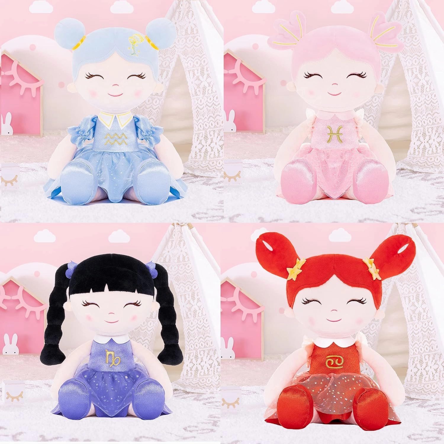 Birthday Gifts Baby Girl Gifts Plush Baby Dolls Constellations Cancer Doll Birthday Gift 17 inches Canceri