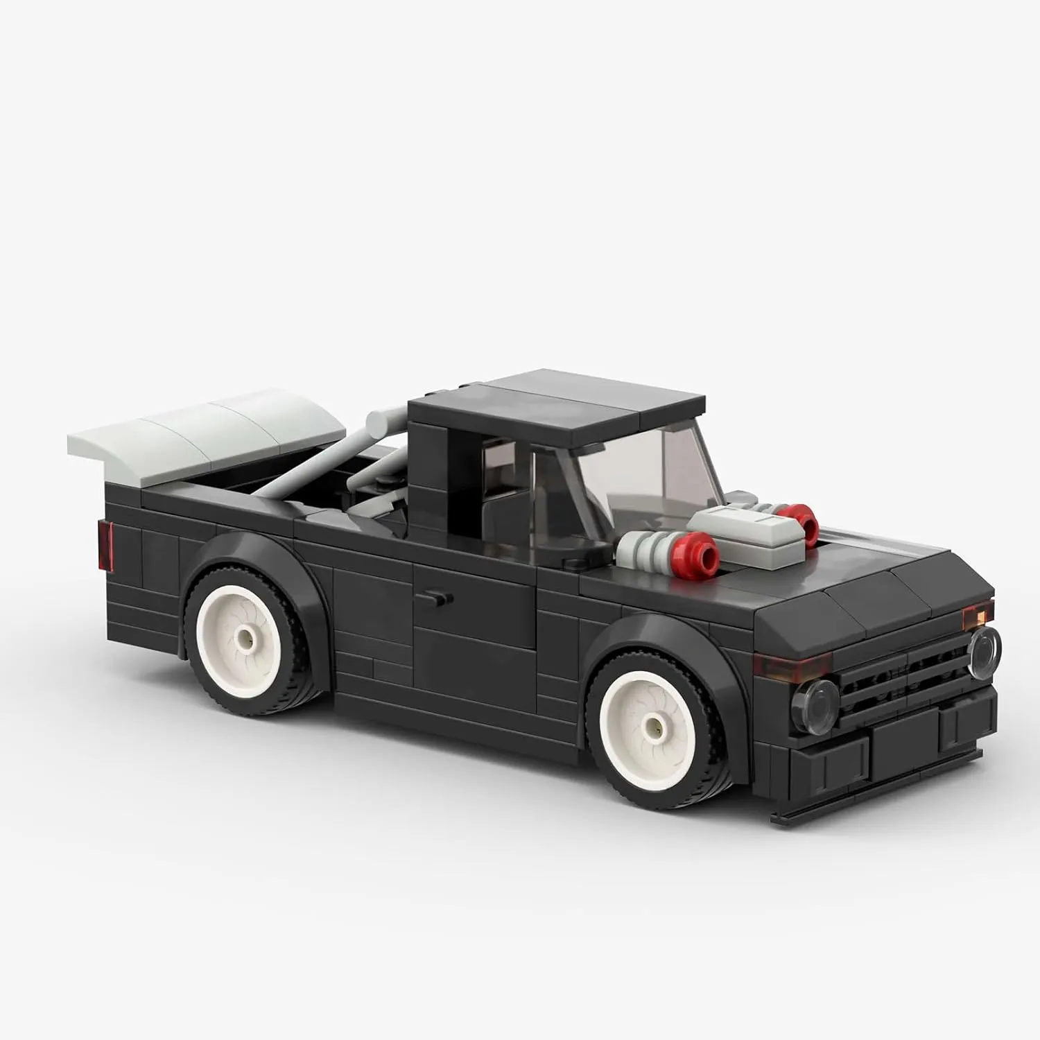 Black Pickup Truck Sports Car MOC Building Blocks,Speed Champions Cars Toy Building Sets,City Vehicle DIY Building Bricks for Kids and Adults-175 PCS