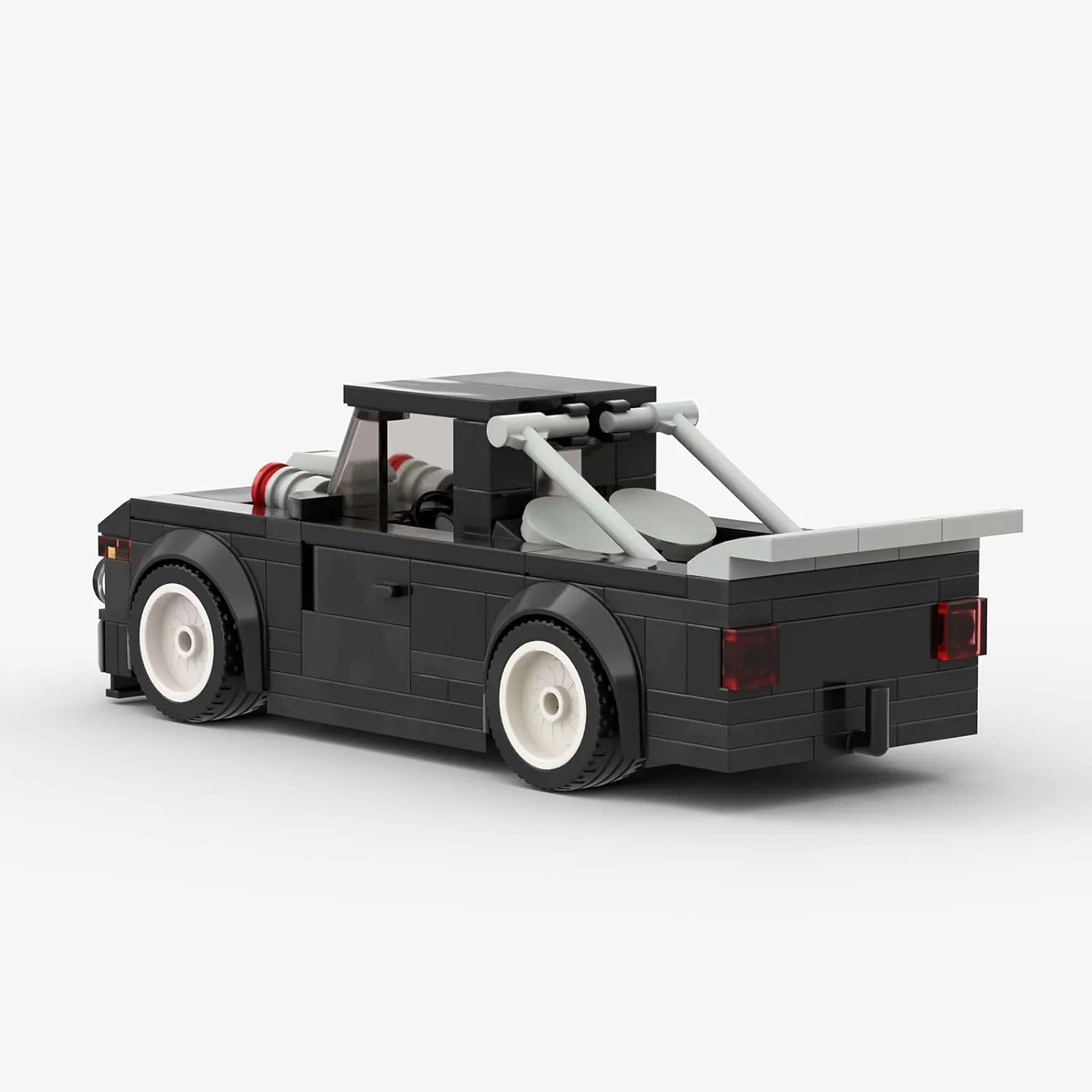 Black Pickup Truck Sports Car MOC Building Blocks,Speed Champions Cars Toy Building Sets,City Vehicle DIY Building Bricks for Kids and Adults-175 PCS