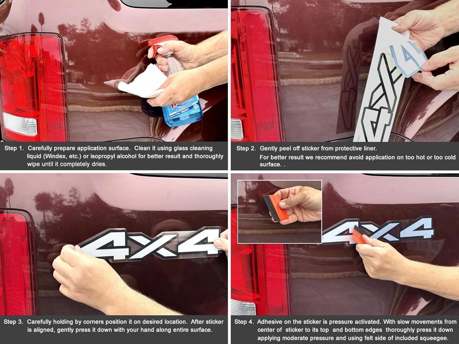 Black & Red TRD Sport Four Wheel Drive 4x4 Decal Stickers Auto Decoration, Replacement for Truck Bed, Off Road Vehicle, SUV, Durable & Weatherproof, Size 19 x 3 inch (Set of 2)