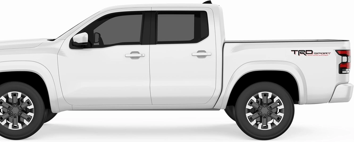 Black & Red TRD Sport Four Wheel Drive 4x4 Decal Stickers Auto Decoration, Replacement for Truck Bed, Off Road Vehicle, SUV, Durable & Weatherproof, Size 19 x 3 inch (Set of 2)