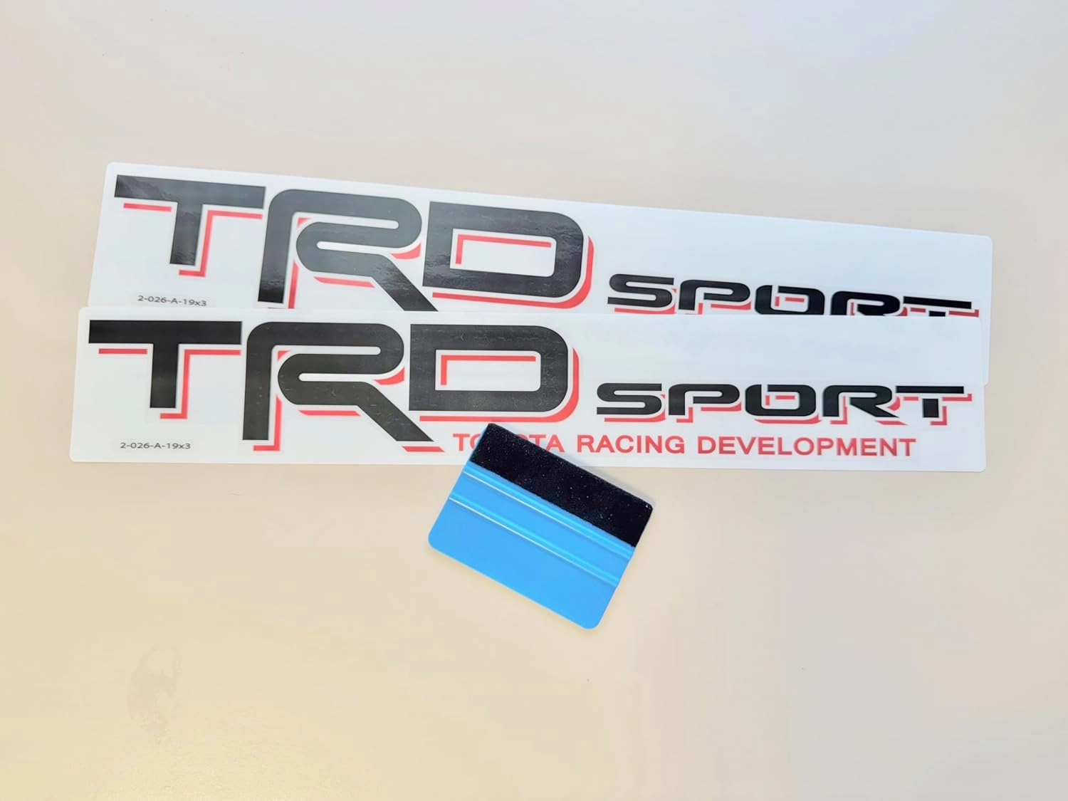 Black & Red TRD Sport Four Wheel Drive 4x4 Decal Stickers Auto Decoration, Replacement for Truck Bed, Off Road Vehicle, SUV, Durable & Weatherproof, Size 19 x 3 inch (Set of 2)