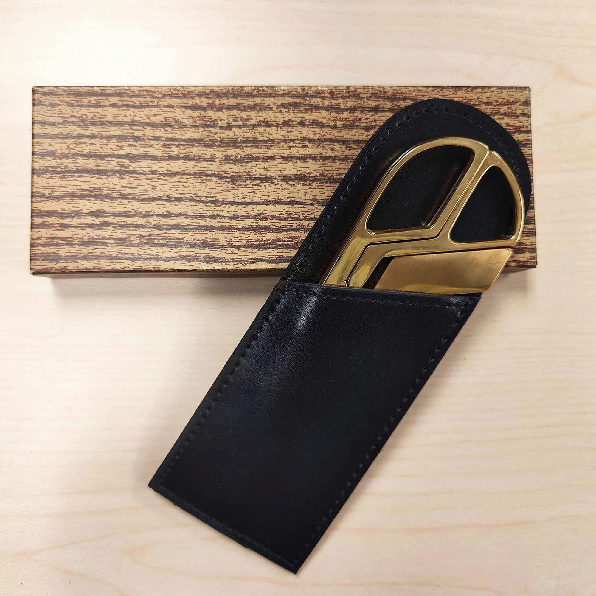 Black Bonded Leather Mini Library Set