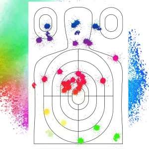 Blaster Gel Gun Colors Change Target 24 x 16 Inch, Water Gun Splash Color Gear, Reusable Water Balloons War Games, Novelty Gifts for Kids Teens Adults (Multi)