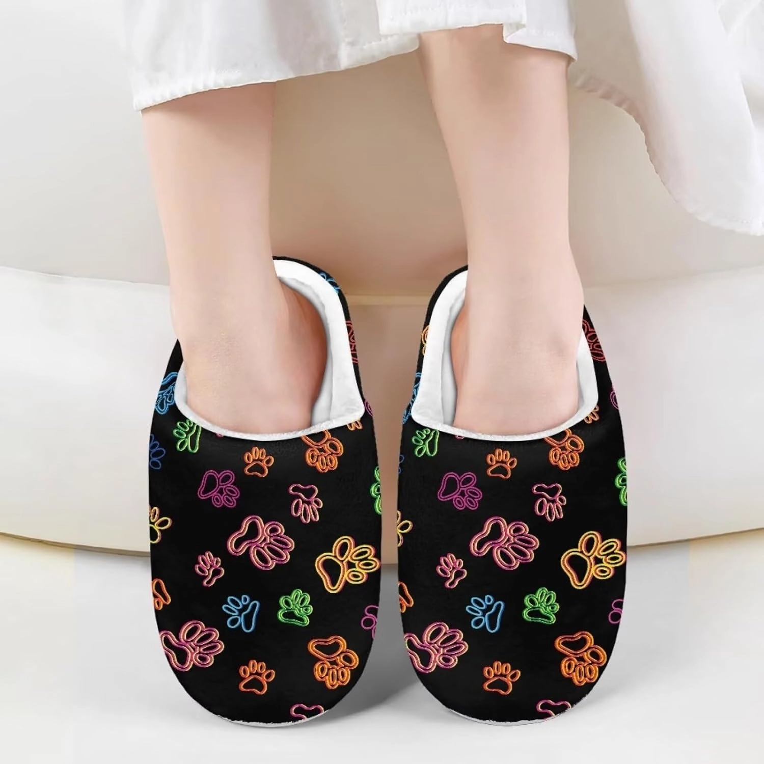 Boys Girls Cozy House Slippers Warm Plush Winter Cotton Shoes Breathable Kids Flannel Fuzzy Slippers Indoor Shoes Non Slip US 9-15