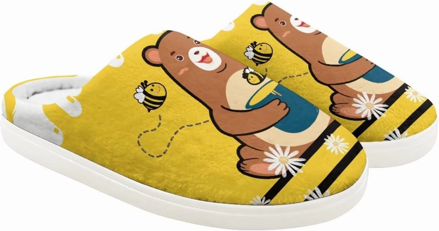 Boys Girls Cozy House Slippers Warm Plush Winter Cotton Shoes Breathable Kids Flannel Fuzzy Slippers Indoor Shoes Non Slip US 9-15