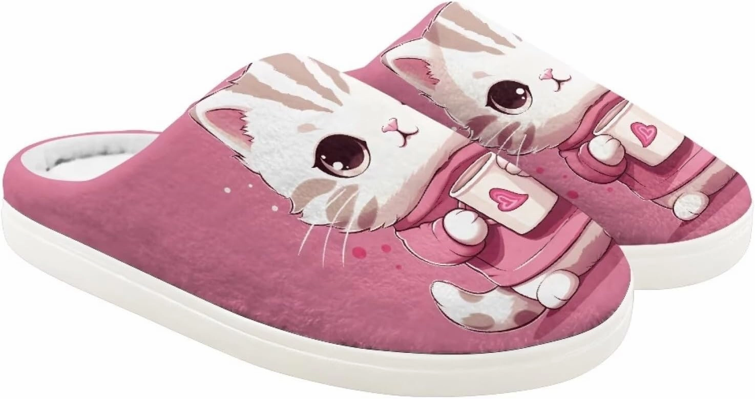 Boys Girls Cozy House Slippers Warm Plush Winter Cotton Shoes Breathable Kids Flannel Fuzzy Slippers Indoor Shoes Non Slip US 9-15