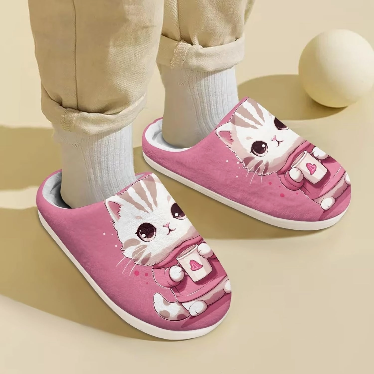 Boys Girls Cozy House Slippers Warm Plush Winter Cotton Shoes Breathable Kids Flannel Fuzzy Slippers Indoor Shoes Non Slip US 9-15