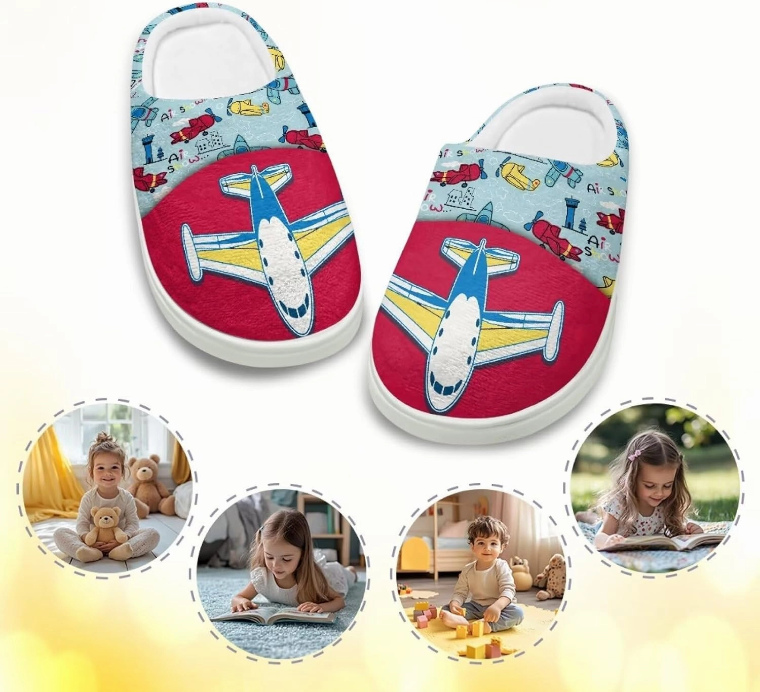 Boys Girls Cozy House Slippers Warm Plush Winter Cotton Shoes Breathable Kids Flannel Fuzzy Slippers Indoor Shoes Non Slip US 9-15
