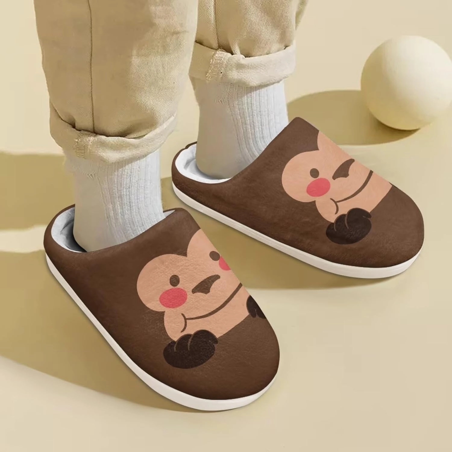 Boys Girls Cozy House Slippers Warm Plush Winter Cotton Shoes Breathable Kids Flannel Fuzzy Slippers Indoor Shoes Non Slip US 9-15