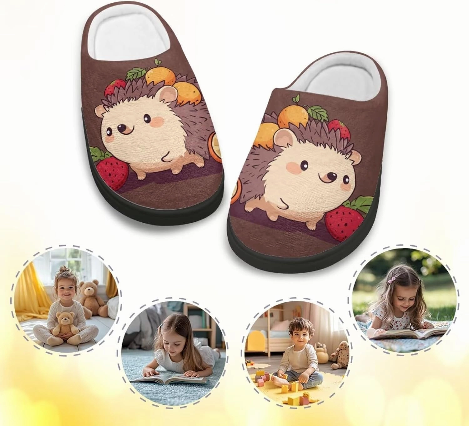Boys Girls Slippers Kids Winter Soft Cotton Shoes Breathable Non Slip Plush Warm Slippers Fuzzy Indoor House Shoes US 9-15
