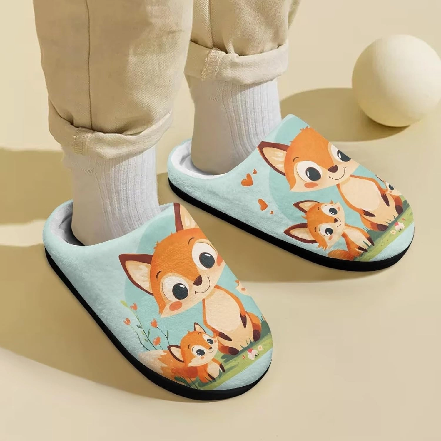 Boys Girls Slippers Kids Winter Soft Cotton Shoes Breathable Non Slip Plush Warm Slippers Fuzzy Indoor House Shoes US 9-15