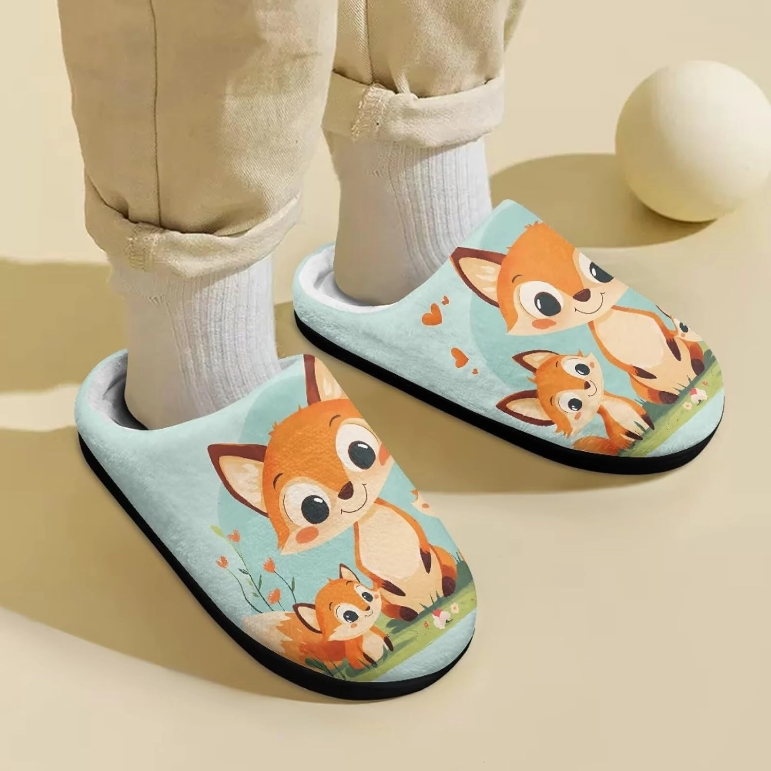 Boys Girls Slippers Kids Winter Soft Cotton Shoes Breathable Non Slip Plush Warm Slippers Fuzzy Indoor House Shoes US 9-15