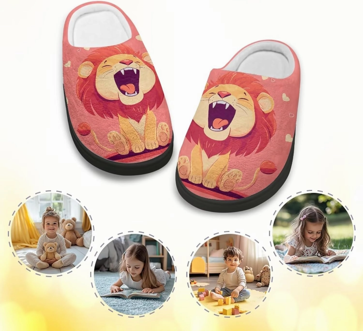 Boys Girls Slippers Kids Winter Soft Cotton Shoes Breathable Non Slip Plush Warm Slippers Fuzzy Indoor House Shoes US 9-15