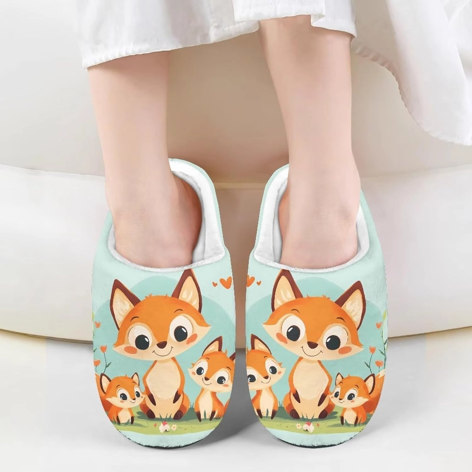 Boys Girls Slippers Kids Winter Soft Cotton Shoes Breathable Non Slip Plush Warm Slippers Fuzzy Indoor House Shoes US 9-15