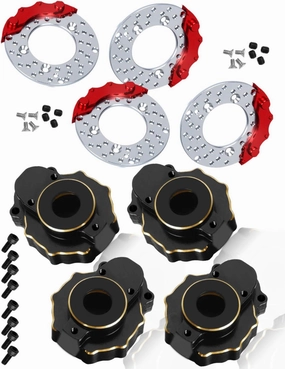Brass Outer Portal Drive Housing Knuckle Cover Upgrades Part for TRX-4/TRX-6 Crawler RC Car, 8PCS Outer Portal Drive Housing Knuckle Cover,Black