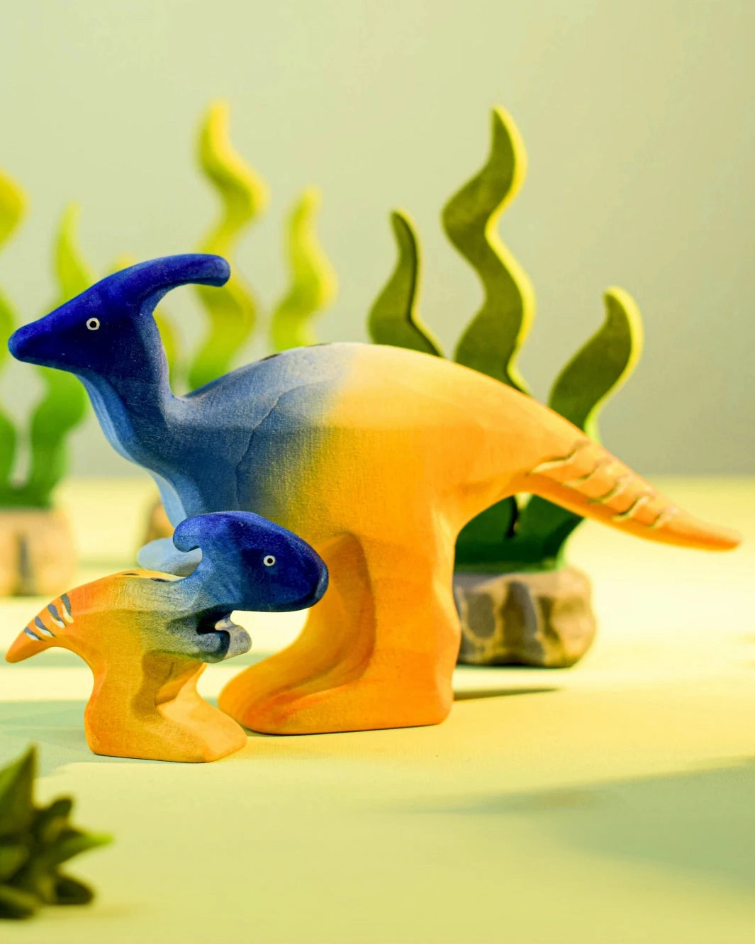 Bumbu Big Wooden Parasaurolophus Dinosaur