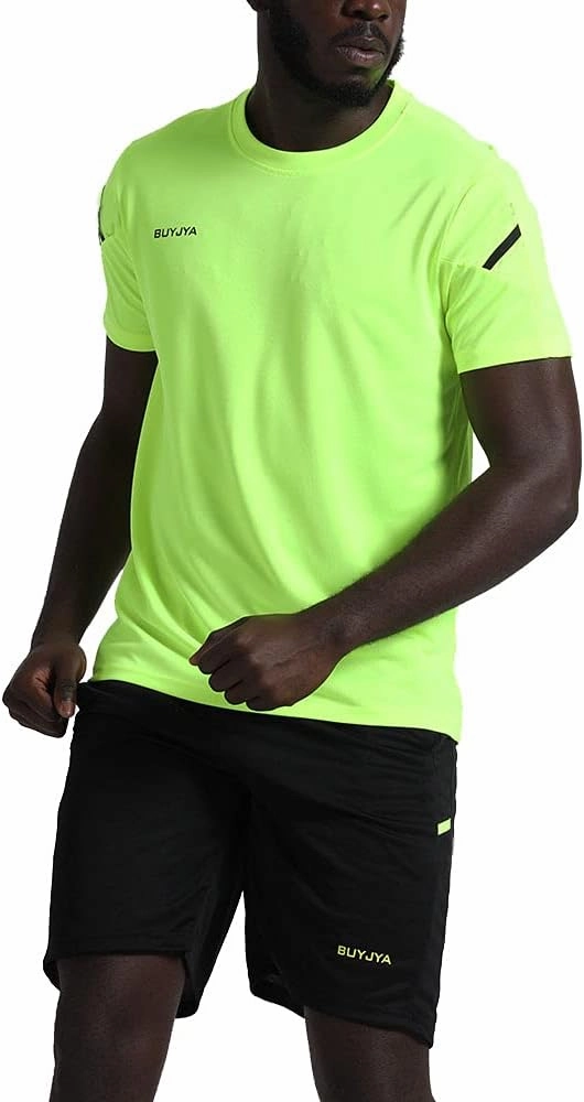 BUYJYA Men's Workout Clothes Athletic Shorts Shirt Set 3 Pack Basketball Football Training Running Gym Christmas gifts