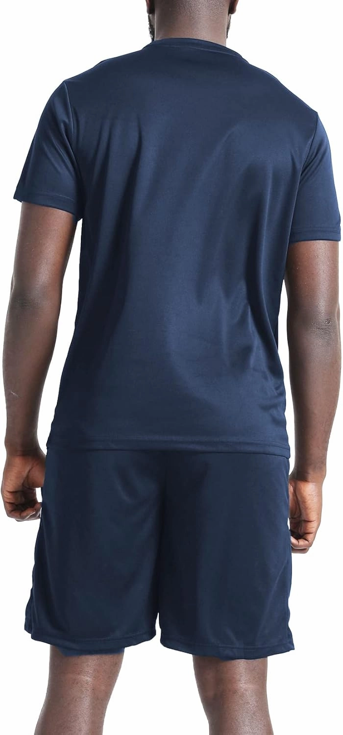 BUYJYA Men's Workout Clothes Athletic Shorts Shirt Set 3 Pack Basketball Football Training Running Gym Christmas gifts