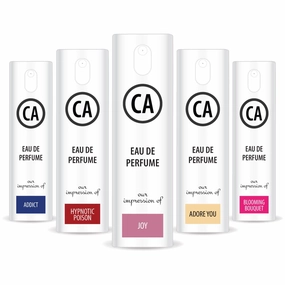 CA Perfume Designer Perfume Discovery Set For Women Impression of (Blooming Bouquet   Adore You   Addict   Hypnotic Passion   Joy) Fragrance Body Oils Travel Size Perfume Spray (0.3 Fl Oz/10 ml) x5