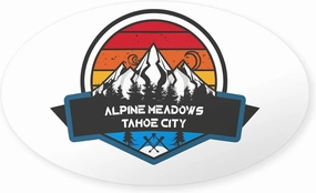CafePress Alpine Meadows Tahoe City California Sticker Oval Car Bumper Sticker(10-Pack)