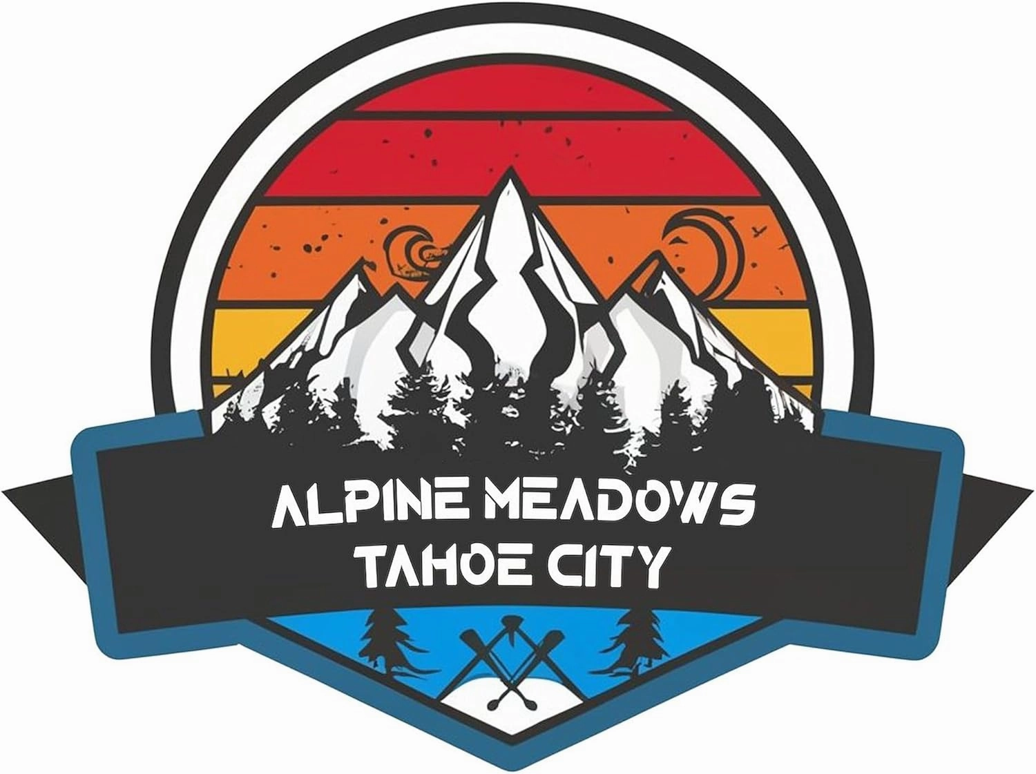 CafePress Alpine Meadows Tahoe City California Sticker Oval Car Bumper Sticker(10-Pack)