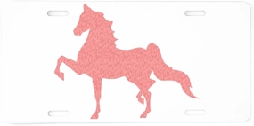 CafePress American Saddlebred Pink Aluminum License Plate, Front License Plate, Vanity Tag