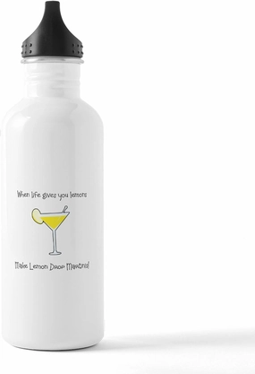 CafePress Lemon Drop Martinis Stainless Water Bottle 1 1.0L (34 oz) Stainless Steel Water Bottle