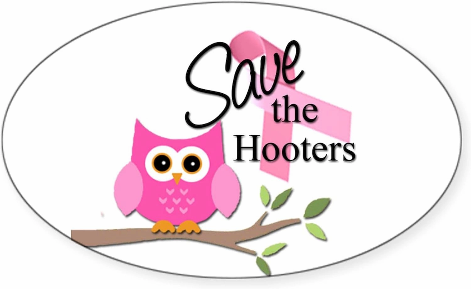 CafePress R637 Save The Hooter Sticker Oval Car Bumper Sticker(10-Pack)