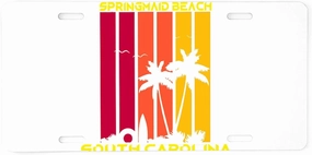 CafePress South Carolina Springmaid Beach Aluminum License Plate, Front License Plate, Vanity Tag