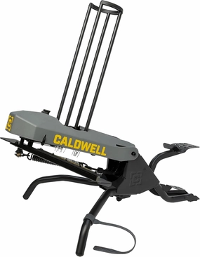 Caldwell Claymore Target Thrower 50 Clay Capacity, 55 Yd Throw with Foot Pedal for Single Person Use - No Electricity Needed for Clay Throwing, Hunting, Shooting Sports