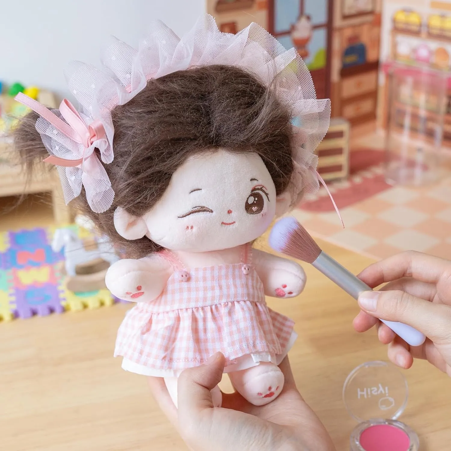CALEMBOU Plush Doll, 20cm Cute Cotton Dolls with Skeleton, Anime Plushies Soft Stuffed Dress Up Doll, Kawaii Plush Toys Rag Dolls with Clothes Birthday Gift for Girls (Doll&Clothes-Winkii)