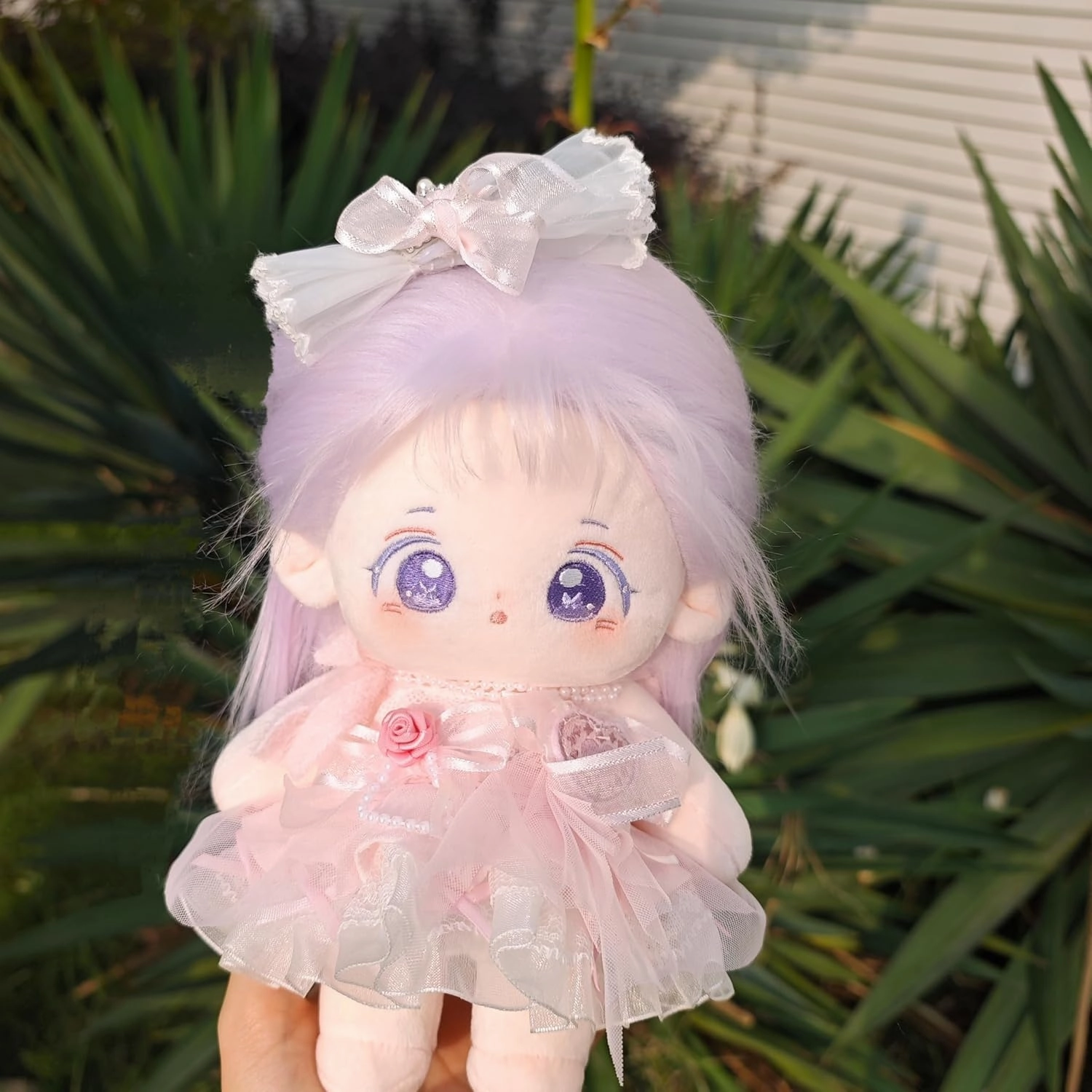 CALEMBOU 20cm Cute Cotton Doll With Skeleton, Anime Plushies Soft Stuffed Dress Up Toy, Kawaii Plush Gift With Clothes (Xingfu-B)