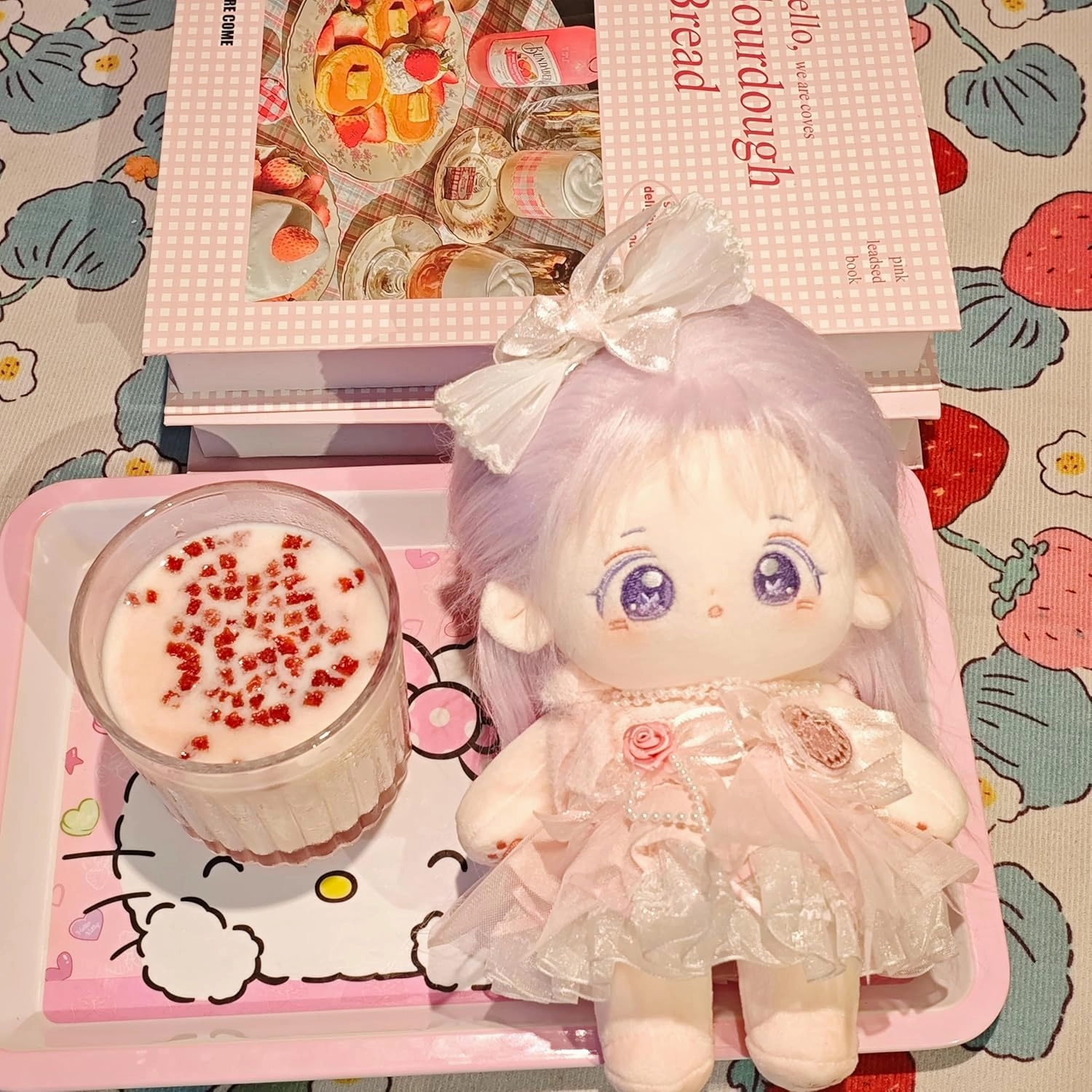 CALEMBOU 20cm Cute Cotton Doll With Skeleton, Anime Plushies Soft Stuffed Dress Up Toy, Kawaii Plush Gift With Clothes (Xingfu-B)